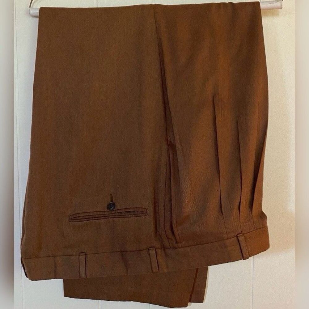 Alexander Lloyd Pants Men’s 44/28 Brown Dress Pleated Front